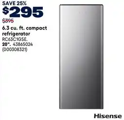 RONA HISENSE 20 6.3 cu. ft. compact refrigerator offer