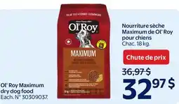 Walmart Ol' Roy Maximum Dry Dog Food offer