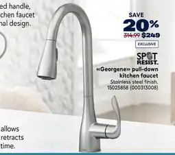 RONA MOEN Georgene pull-down kitchen faucet offer
