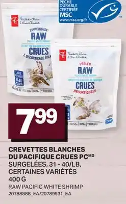 L'Intermarché CREVETTES BLANCHES DU PACIFIQUE CRUES | RAW PACIFIC WHITE SHRIMP, 31 - 40/LB offer