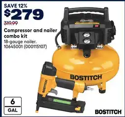 RONA BOSTITCH Compressor and nailer combo kit offer