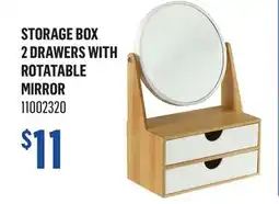 Canac Storage Box 2 Drawers with Rotatable Mirror offer