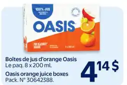 Walmart Oasis orange juice boxes offer