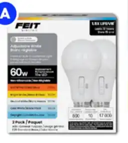 RONA FEIT CCT LED bulbs 5 CCT A19, non-dimmable offer