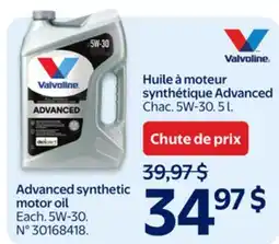 Walmart Advance Synthetic Motor Oil offer