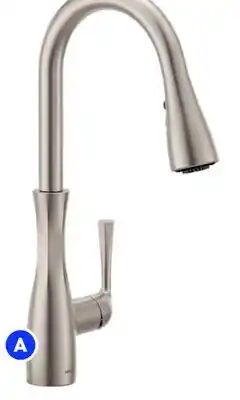 RONA MOEN Arlia, stainless steel finish pull-down kitchen faucets offer