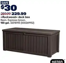 RONA Keter Rockwood deck box offer