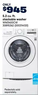 RONA LG 5.2 cu. ft. stackable washer offer