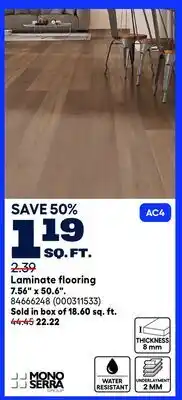 RONA Laminate flooring 7.56 x 50.6 offer