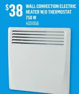 Canac WALL CONVECTION ELECTRIC HEATER W/O THERMOSTAT 750W offer