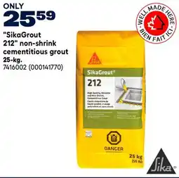 RONA SikaGrout 212 non-shrink cementitious grout 25-kg offer