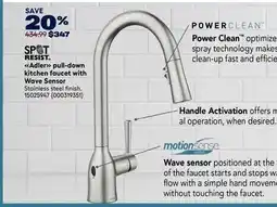 RONA MOEN Adler pull-down kitchen faucet with Wave Sensor offer