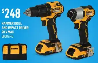 Canac Hammer drill and impact driver 20 V MAX offer