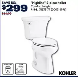 RONA KOHLER Highline 2-piece toilet offer