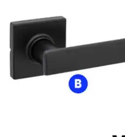 RONA Weiser Passage lever, mat black finish, Breton door levers offer