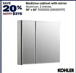 RONA KOHLER Medicine Cabinet with Mirror offer