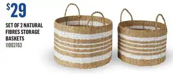 Canac Set of 2 Natural Fibres Storage Baskets offer