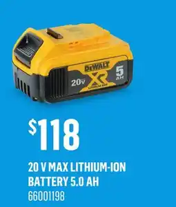 Canac 20 V MAX Lithium-Ion Battery 5.0 Ah offer