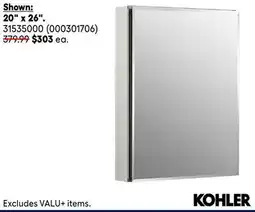RONA Kohler 20 x 26. Medicine cabinets offer