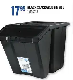 Canac Black Stackable Bin offer