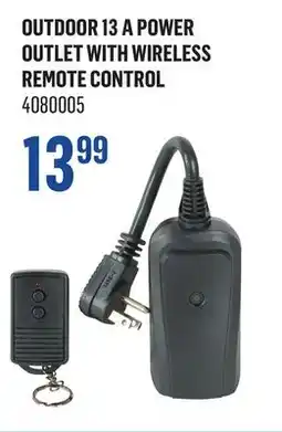 Canac OUTDOOR 13 A POWER OUTLET WITH WIRELESS REMOTE CONTROL offer