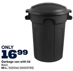 RONA Garbage can with lid Black 80-L offer