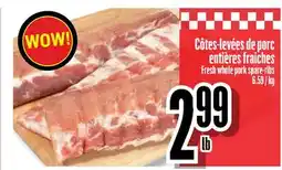 Bonanza Fresh whole pork spare ribs offer