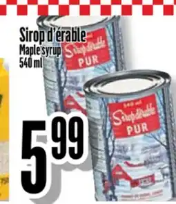 Bonanza Sirop d'érable offer