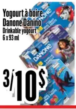 Bonanza Yogourt à boire Danone Danino offer