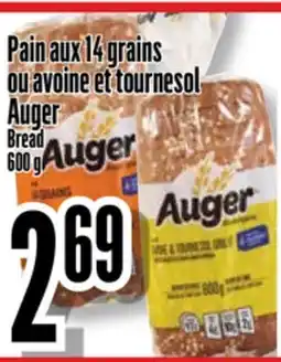 Bonanza Pain aux 14 grains ou avoine et tournesol Auger offer