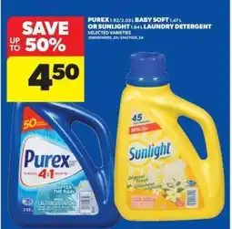 Real Canadian Superstore PUREX or SUNLIGHT Laundry Detergent offer