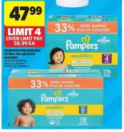 Real Canadian Superstore Pampers Swaddlers Ultra Value Pack Diapers offer