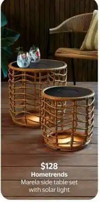 Hometrends Marela side table set with solar light