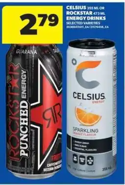 Real Canadian Superstore Celsius or Rockstar Energy Drinks offer