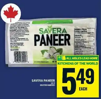 Food Basics SAVERA PANEER offer