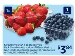 Walmart Strawberries 454 g or Blueberries offer