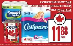 Food Basics Cashmere Bathroom Tissue, Sponge Towels Ultra Paper Towels, Scotties Facial Tissue offer