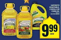 Food Basics Saporito Vegetable, Canola or Corn Oil offer