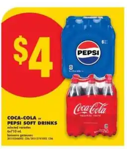 No Frills COCA-COLA or PEPSI SOFT DRINKS offer
