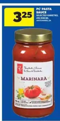 Real Canadian Superstore PC PASTA SAUCE offer