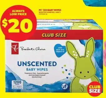 PC 12X Baby Wipes