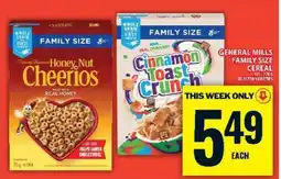 Food Basics GENERAL MILLS FAMILY SIZE CEREAL offer