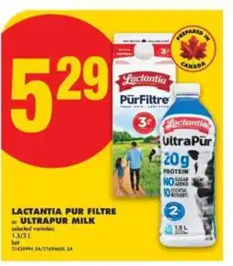 No Frills Lactantia Pur Filtre or Ultrapur Milk offer