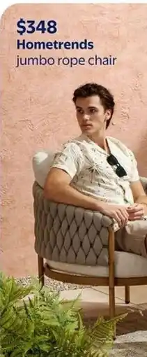 Walmart Hometrends jumbo rope chair offer