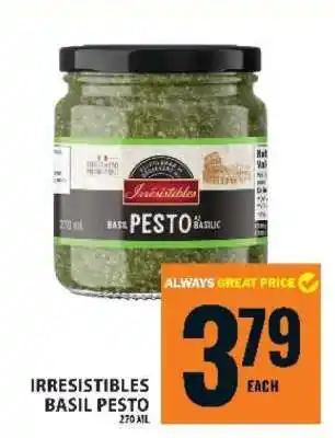 Food Basics Irresistibles Basil Pesto offer