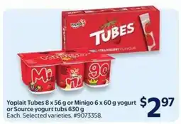Walmart Yoplait Tubes or Minigo or Source yogurt offer