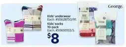 Walmart Kids' underwear or socks offer