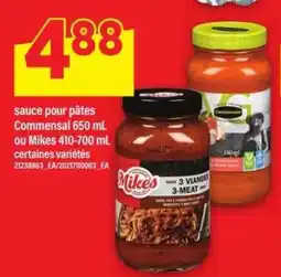 Maxi sauce pour pâtes Commensal ou Mikes offer