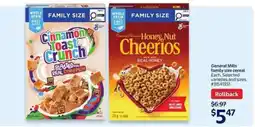 Walmart GENERAL MILLS FAMILY SIZE CEREAL offer