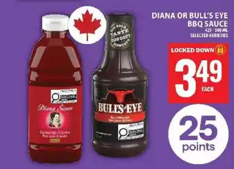 DIANA OR BULL’S-EYE BBQ SAUCE